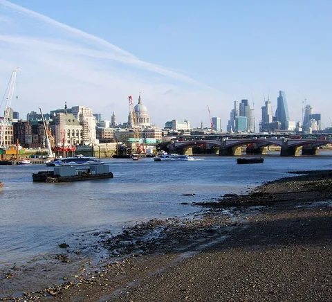 The City Of London Seen From The South Bank.