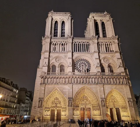 English: Notre-Dame de Paris, facade